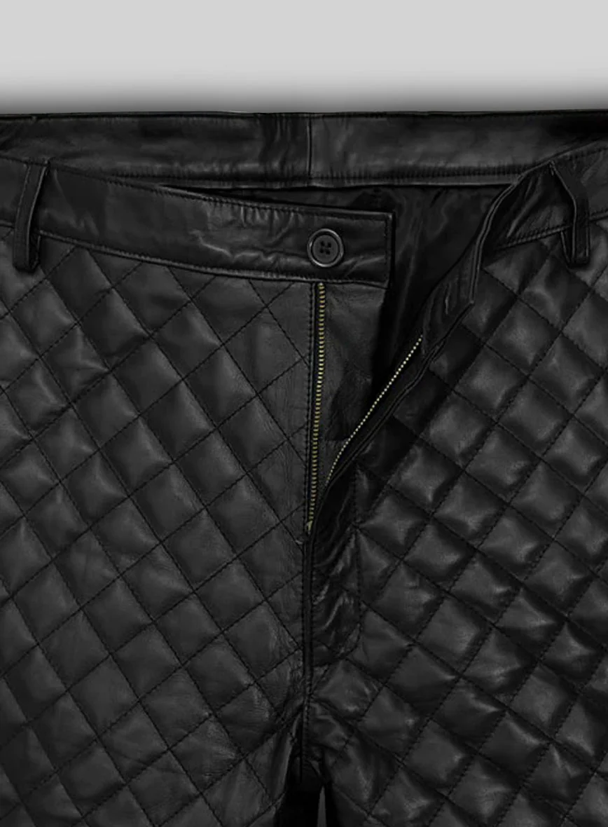 Bocelli Quilted Leather Pants - Image 3
