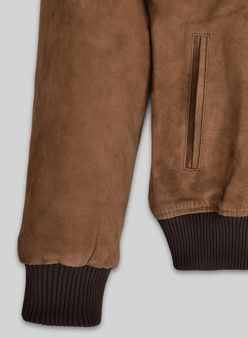 Oak Brown Suede Richard Madden Leather Jacket #1 - Image 3