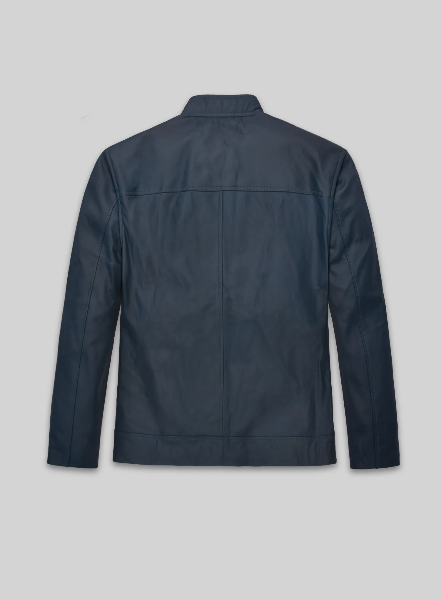 Soft Winsor Blue Michael Fassbender Leather Jacket - Image 3
