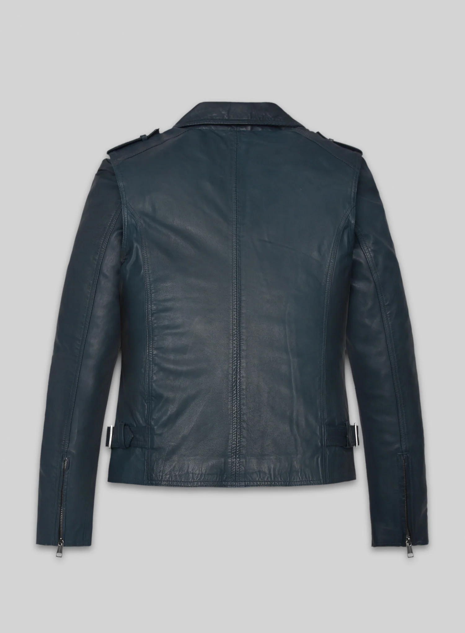 Soft Winsor Blue Washed & Wax Leather Jacket # 267 - Image 3